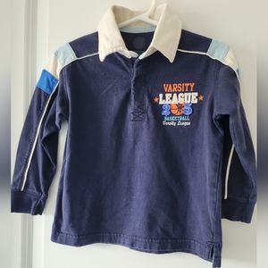 3t Blue‎ collared basketball shirt Sporty Athlete